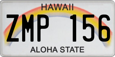 HI license plate ZMP156