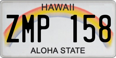 HI license plate ZMP158