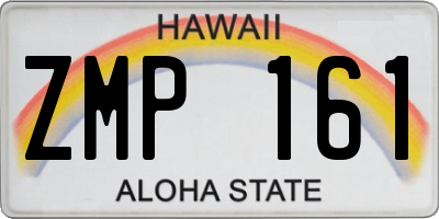 HI license plate ZMP161
