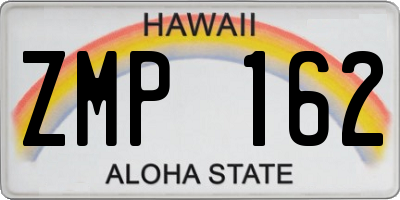HI license plate ZMP162