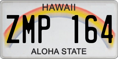 HI license plate ZMP164