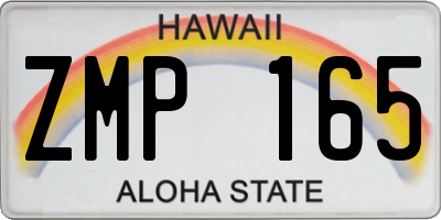 HI license plate ZMP165
