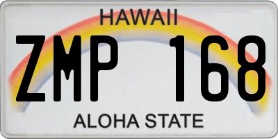 HI license plate ZMP168