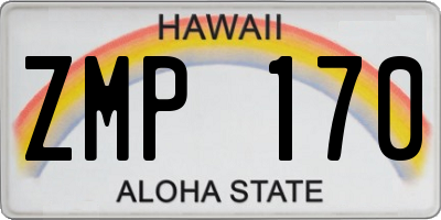HI license plate ZMP170