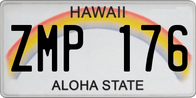HI license plate ZMP176