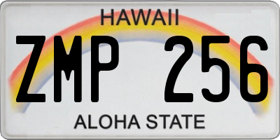 HI license plate ZMP256