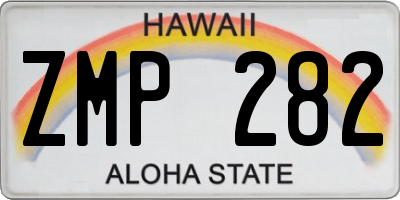 HI license plate ZMP282