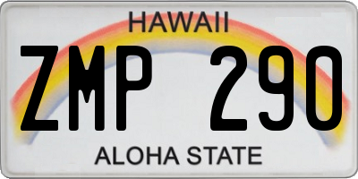 HI license plate ZMP290