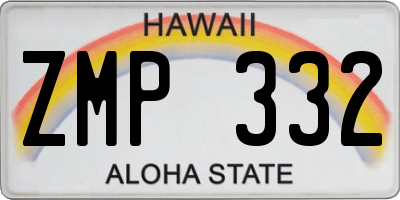 HI license plate ZMP332