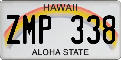 HI license plate ZMP338