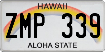 HI license plate ZMP339