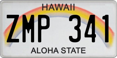 HI license plate ZMP341