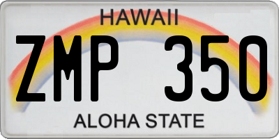HI license plate ZMP350