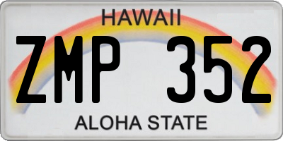 HI license plate ZMP352