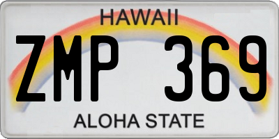 HI license plate ZMP369