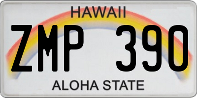 HI license plate ZMP390