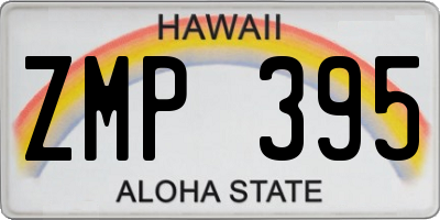 HI license plate ZMP395