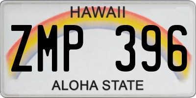 HI license plate ZMP396