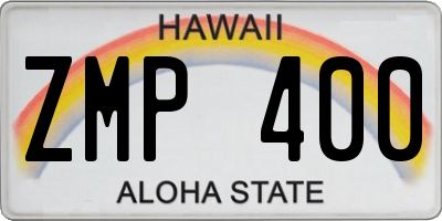 HI license plate ZMP400