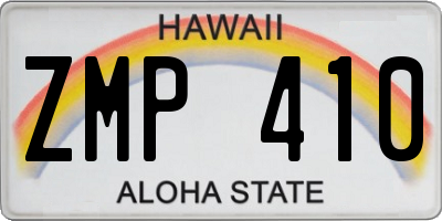 HI license plate ZMP410