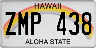 HI license plate ZMP438