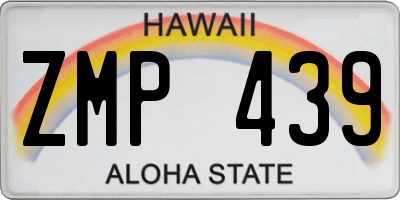 HI license plate ZMP439