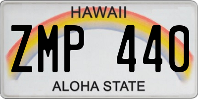 HI license plate ZMP440