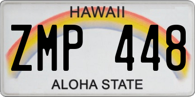 HI license plate ZMP448