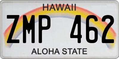 HI license plate ZMP462