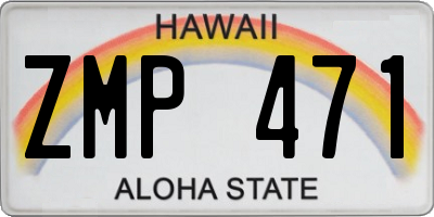 HI license plate ZMP471