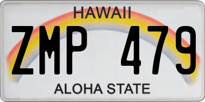 HI license plate ZMP479