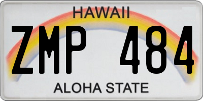 HI license plate ZMP484