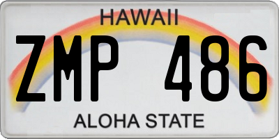 HI license plate ZMP486