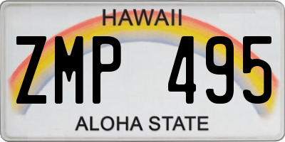 HI license plate ZMP495