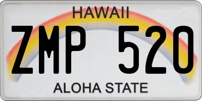 HI license plate ZMP520