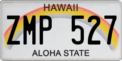 HI license plate ZMP527