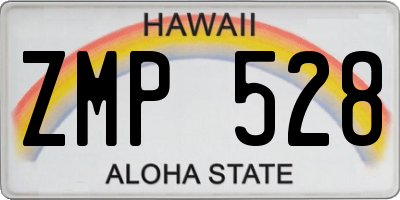 HI license plate ZMP528