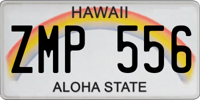 HI license plate ZMP556