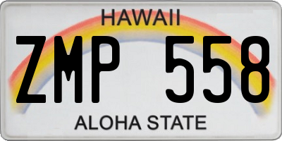 HI license plate ZMP558