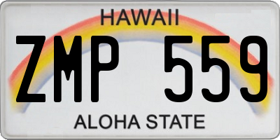 HI license plate ZMP559