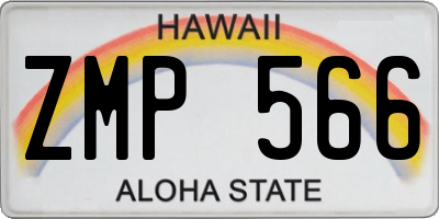 HI license plate ZMP566