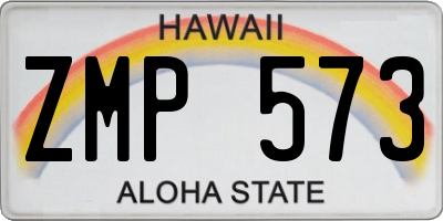 HI license plate ZMP573