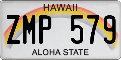 HI license plate ZMP579
