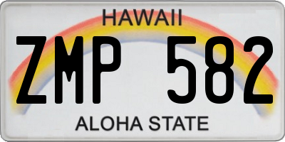 HI license plate ZMP582