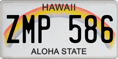 HI license plate ZMP586