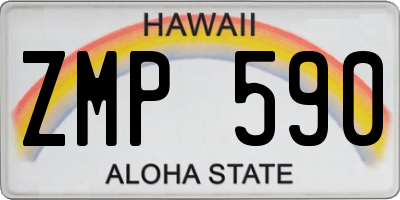 HI license plate ZMP590