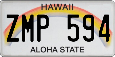 HI license plate ZMP594