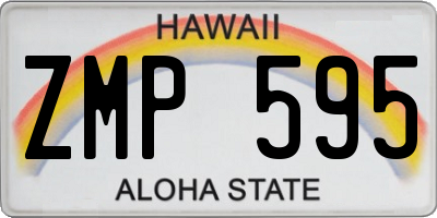 HI license plate ZMP595