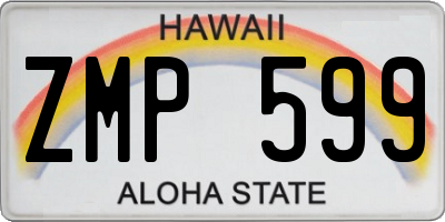 HI license plate ZMP599