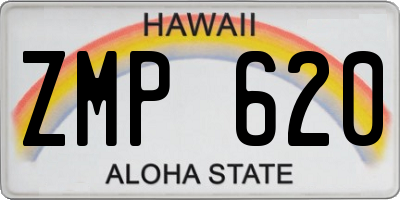 HI license plate ZMP620